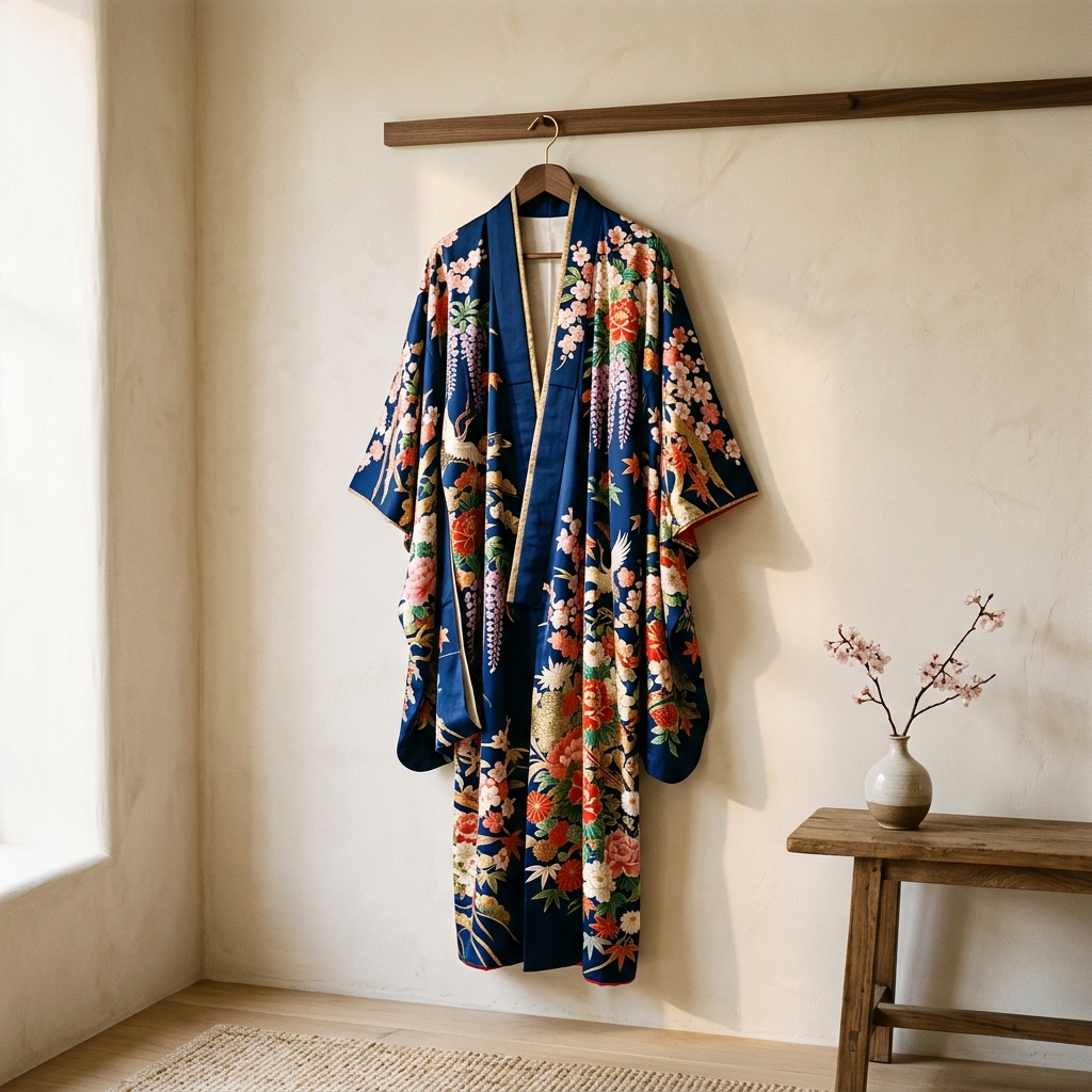Viskon Keten Yazlık Kimono & Plaj Elbisesi